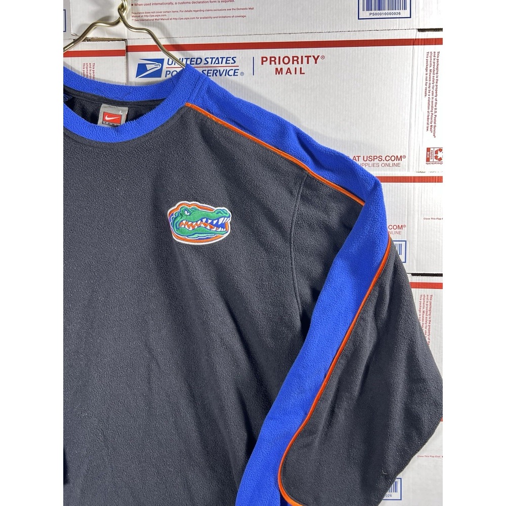 Vtg 90s Nike Florida Gators Fleece Sweatshirt Pullover Check Swoosh Logo Sz L - Picture 5 of 9
